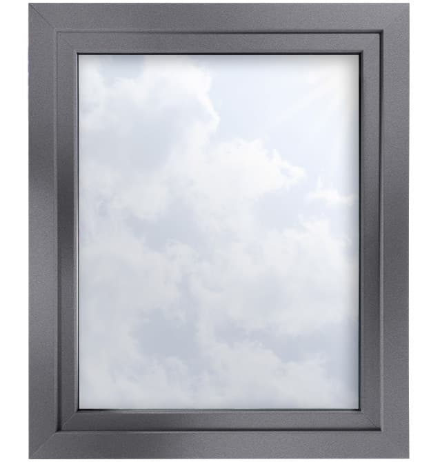 Fenster in schiefergrau Feinstruktur (ähnlich RAL 7015)